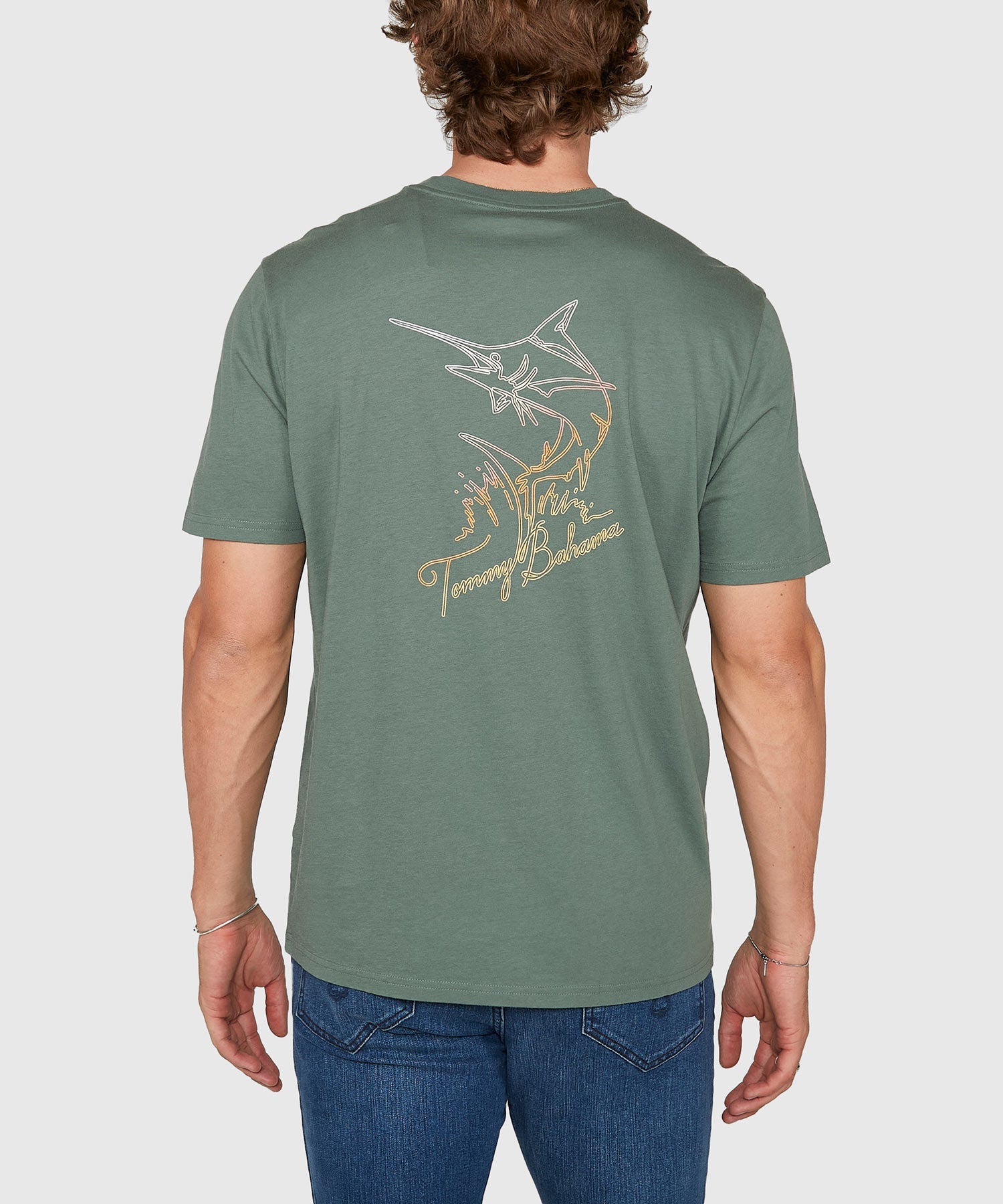 Short Sleeve Printed T-Shirt – Dark Jade
