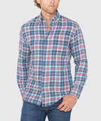Long Sleeve Plaid Sport Shirt – Blue/Red