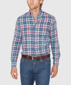 Long Sleeve Plaid Sport Shirt – Blue/Red