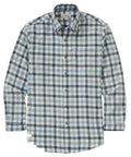 Long Sleeve Plaid Sport Shirt – White/Blue