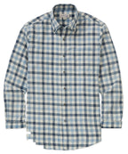 Long Sleeve Plaid Sport Shirt – White/Blue