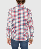 Long Sleeve Plaid Sport Shirt – Navy/Red