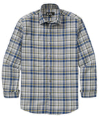 Long Sleeve Spread Collar Cotton Sport Shirt – Light Grey