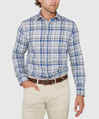 Long Sleeve Spread Collar Cotton Sport Shirt – Light Grey
