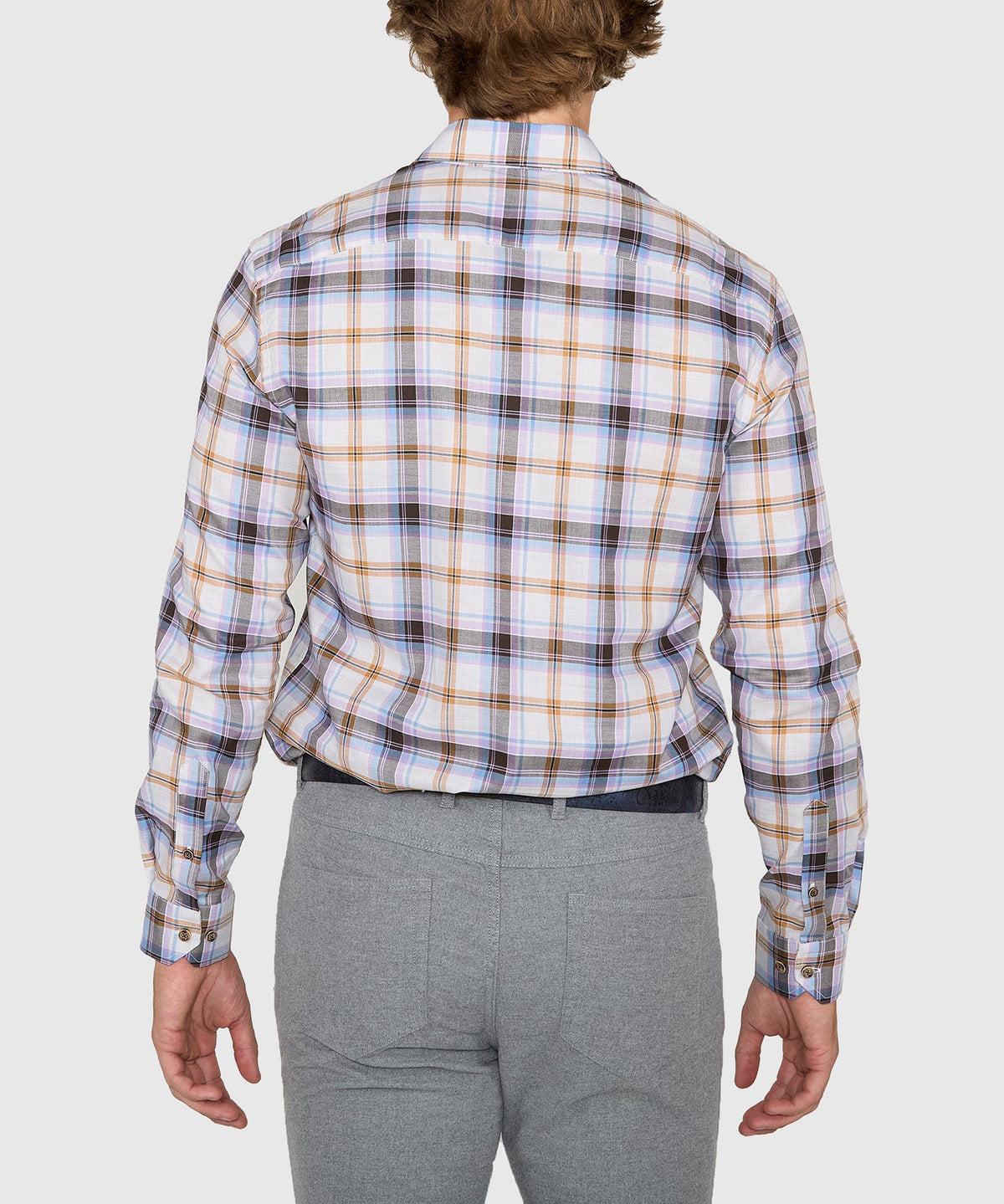 Long Sleeve Spread Collar Cotton Sport Shirt – Multi