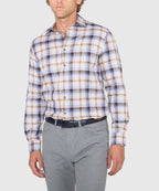Long Sleeve Spread Collar Cotton Sport Shirt – Multi