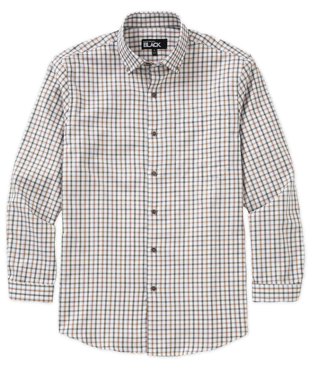 Long Sleeve Spread Collar Cotton Sport Shirt – Forest