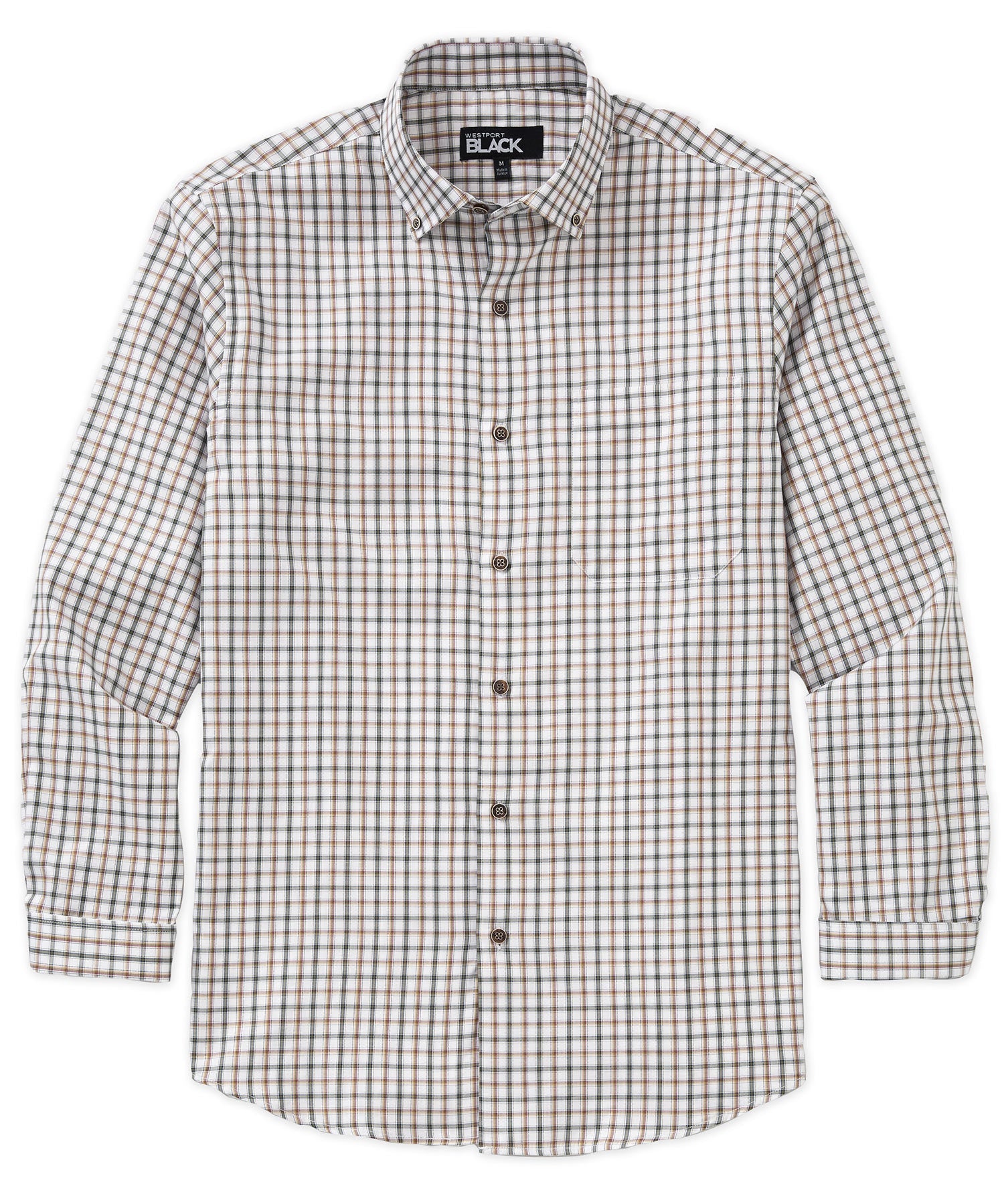 Long Sleeve Spread Collar Cotton Sport Shirt – Forest