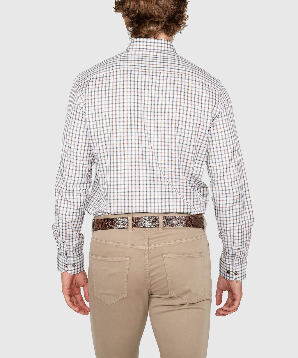 Long Sleeve Spread Collar Cotton Sport Shirt – Forest