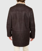 Premium Shearling Coat with Removable Bib – Chestnut