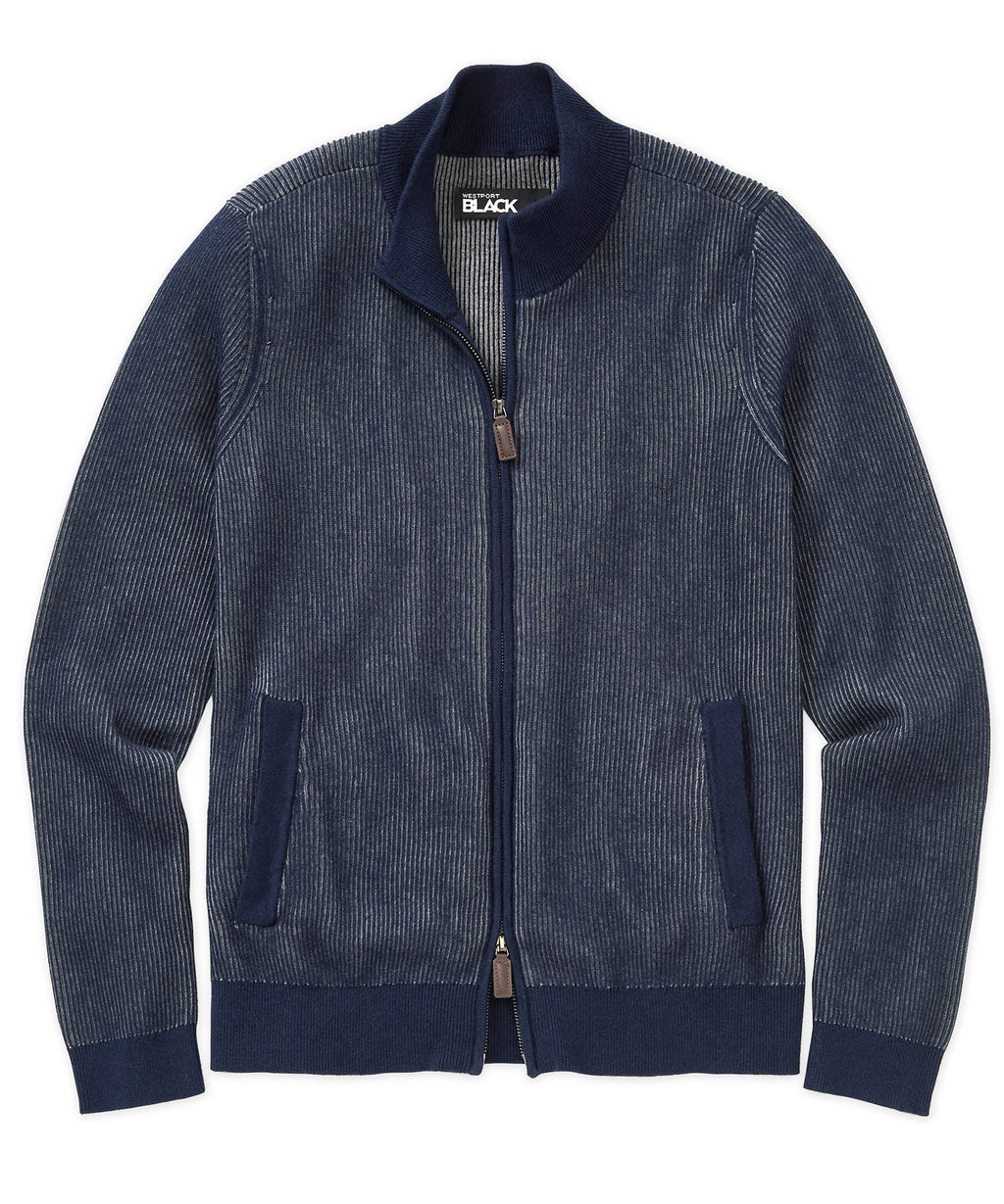Zip Front Cardigan – Navy