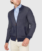 Zip Front Cardigan – Navy