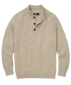 Chenille Button Mock Sweater