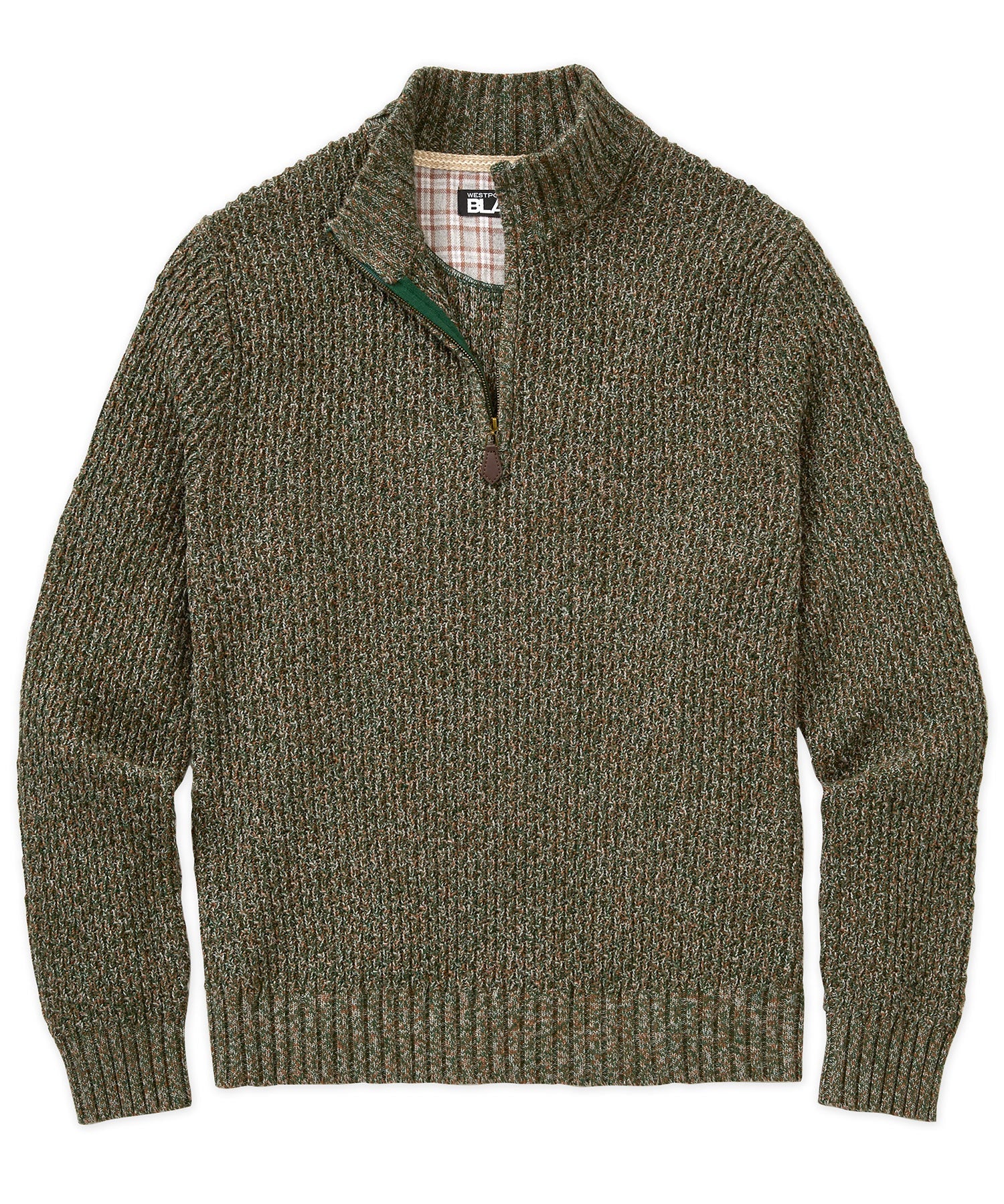 Tri-Color Quarter Zip Sweater