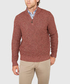 Tri-Color Quarter Zip Sweater