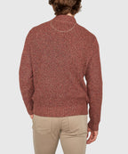 Tri-Color Quarter Zip Sweater