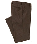 Flat Front Houndstooth Wool Blend Pant