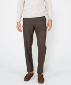 Flat Front Houndstooth Wool Blend Pant