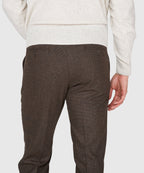 Flat Front Houndstooth Wool Blend Pant