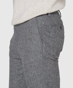Flat Front Houndstooth Wool Blend Pant