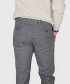 Flat Front Houndstooth Wool Blend Pant