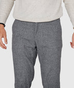 Flat Front Houndstooth Wool Blend Pant