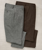 Flat Front Houndstooth Wool Blend Pant