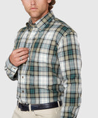 Long Sleeve Cotton Wool Plaid Sport Shirt – Sage