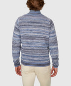 Brushed Alpaca Space Dye Crew Sweater – Blue Frost