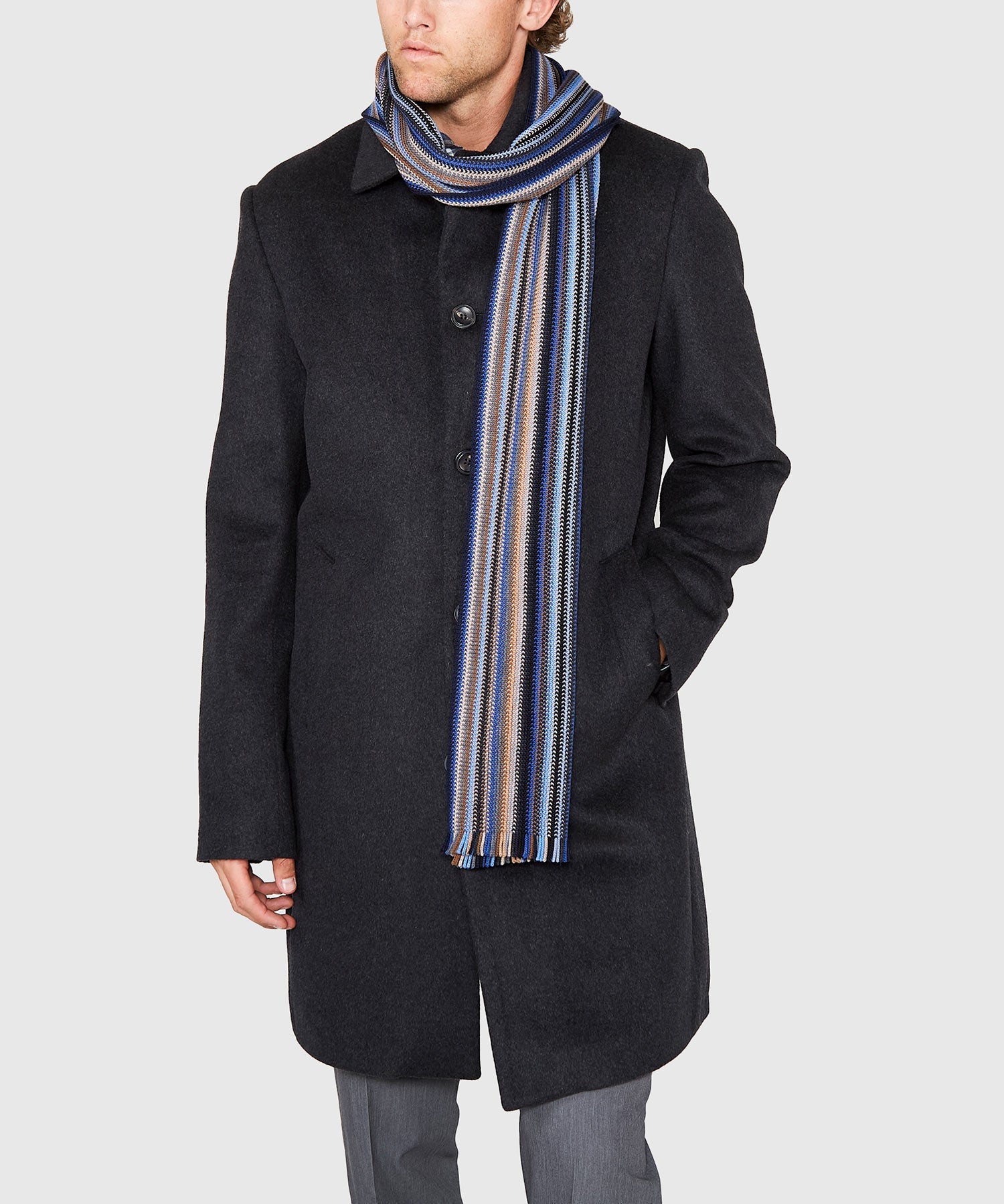 Multi Color Knit Wool Scarf