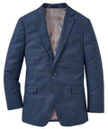 Two Button Plaid Wool Sport Coat – Blue