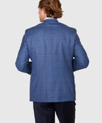 Two Button Plaid Wool Sport Coat – Blue