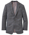 Two Button Windowpane Wool Sport Coat – Grey