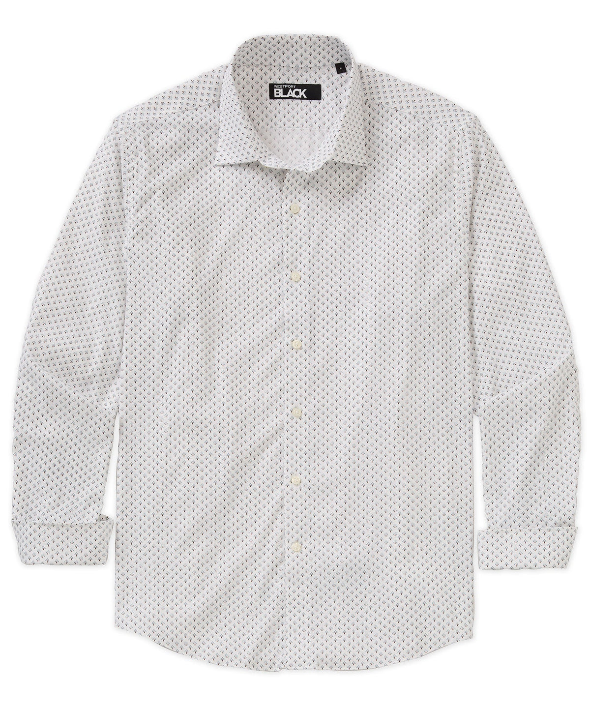 Long Sleeve Performance Print Sport Shirt – Ruby/Navy