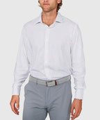 Long Sleeve Performance Print Sport Shirt – Ruby/Navy