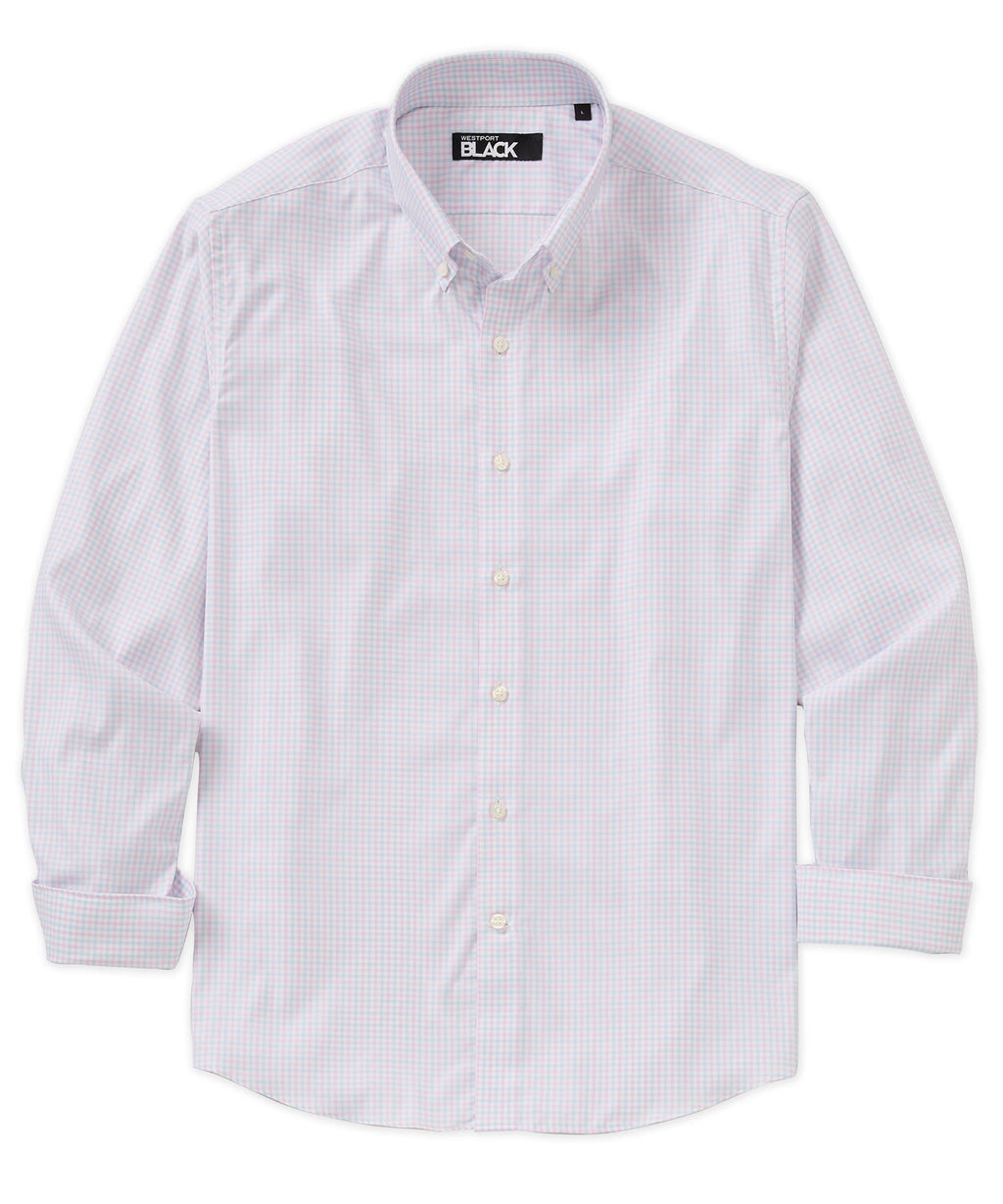 Long Sleeve Performance Plaid Sport Shirt – Lilac/Sky