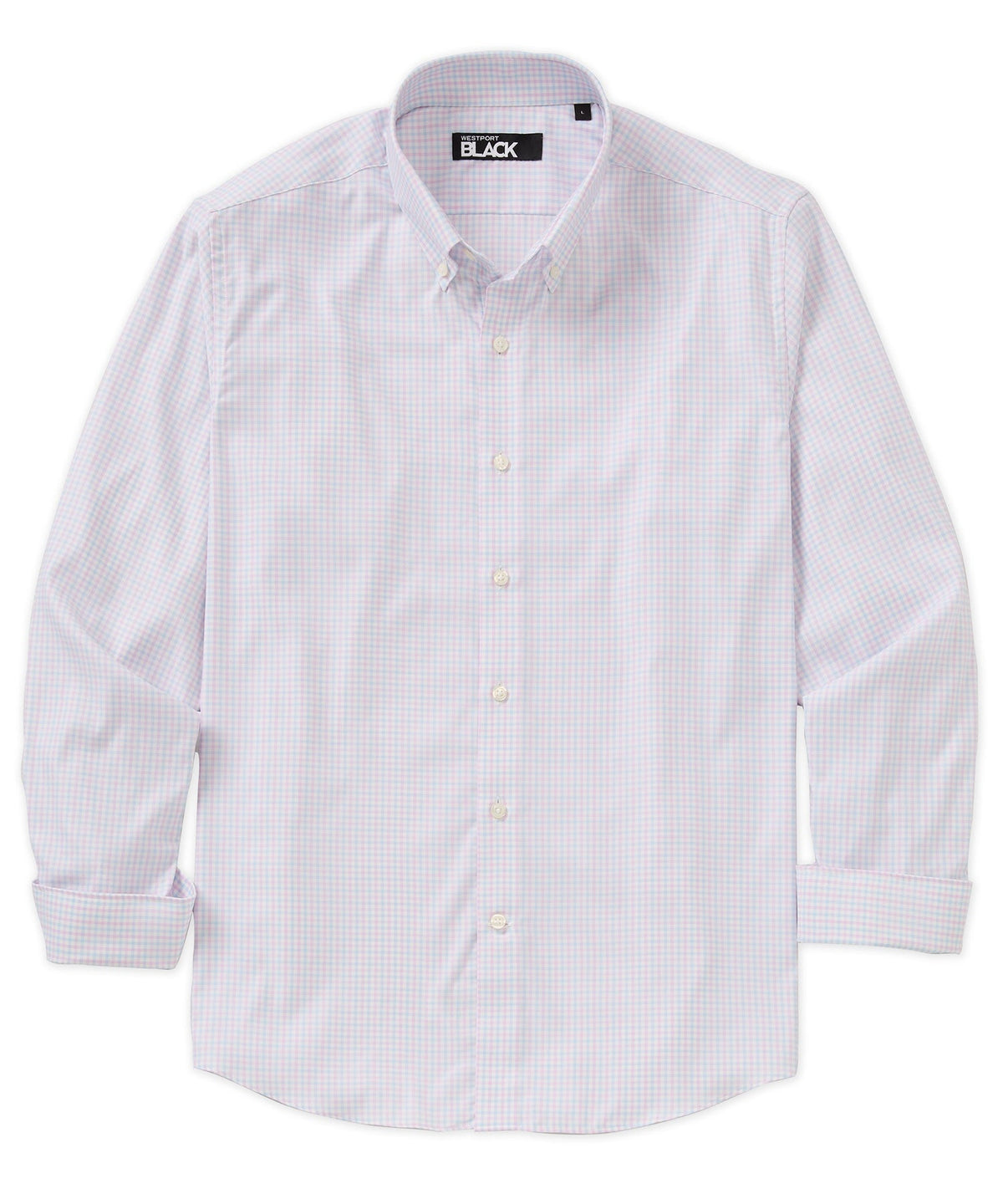 Long Sleeve Performance Plaid Sport Shirt – Lilac/Sky