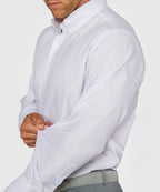 Long Sleeve Performance Plaid Sport Shirt – Lilac/Sky