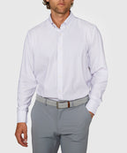 Long Sleeve Performance Plaid Sport Shirt – Lilac/Sky