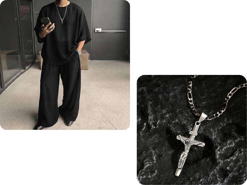 2026 New Arrivals Men's T-Shirt & Wide-Leg Pants 2-Piece Set