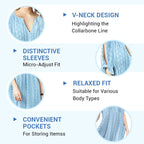 Women's Elegant V-Neck Hollow-Out Solid Dress