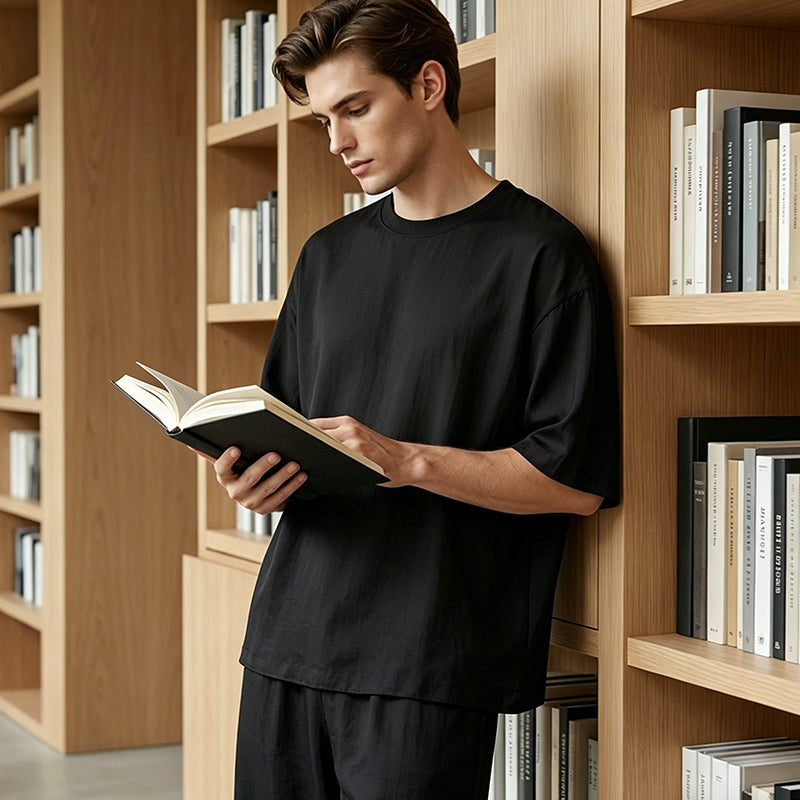 2026 New Arrivals Men's T-Shirt & Wide-Leg Pants 2-Piece Set