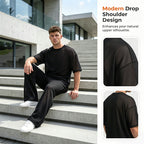 2026 New Arrivals Men's T-Shirt & Wide-Leg Pants 2-Piece Set