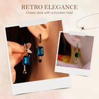 Elegant Vintage Synthetic Diamond Drop Earrings