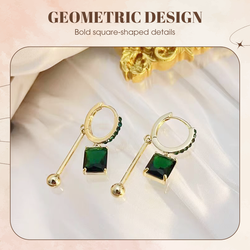 Elegant Vintage Synthetic Diamond Drop Earrings