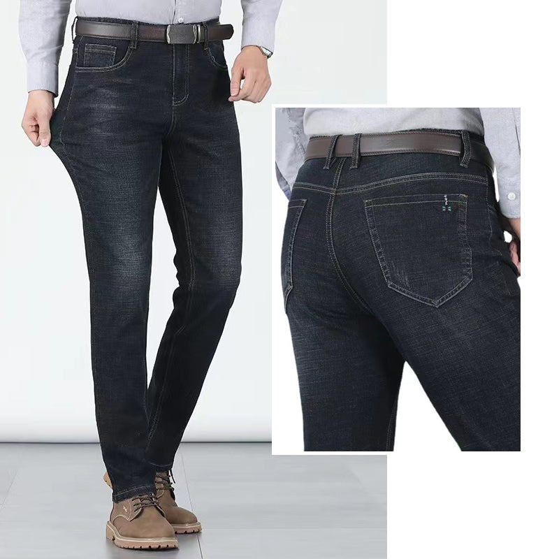 Nieuw binnen: rechte jeans met elastische hoge taille voor heren