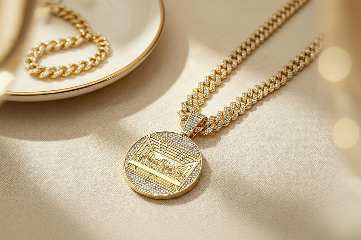 Gold Last Supper Necklace Banner