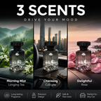 110ml Long-Lasting Car Air Freshener ¨C Natural plant extracts, eliminates smoke & pet odours. Weeks of freshness. Mountain design. Breath e
