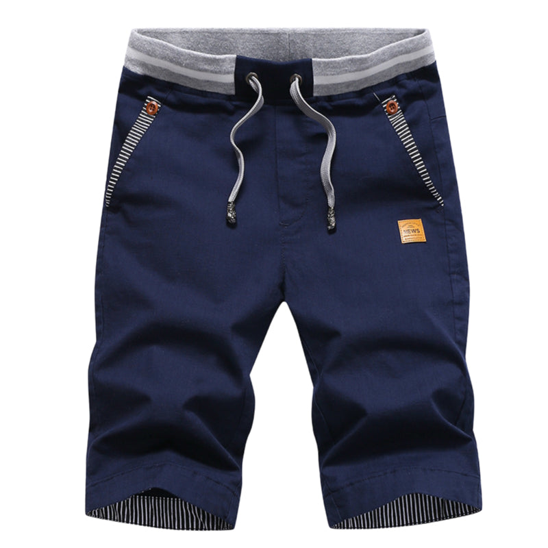 Men's Color-Blocking Drawstring Shorts