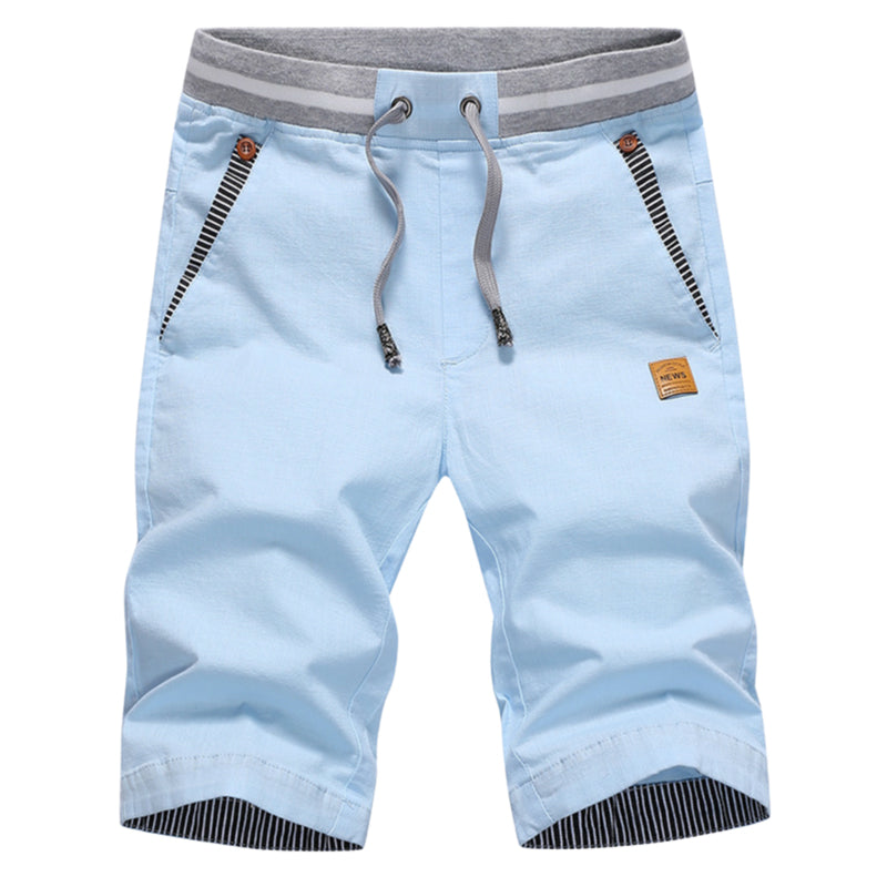 Men's Color-Blocking Drawstring Shorts